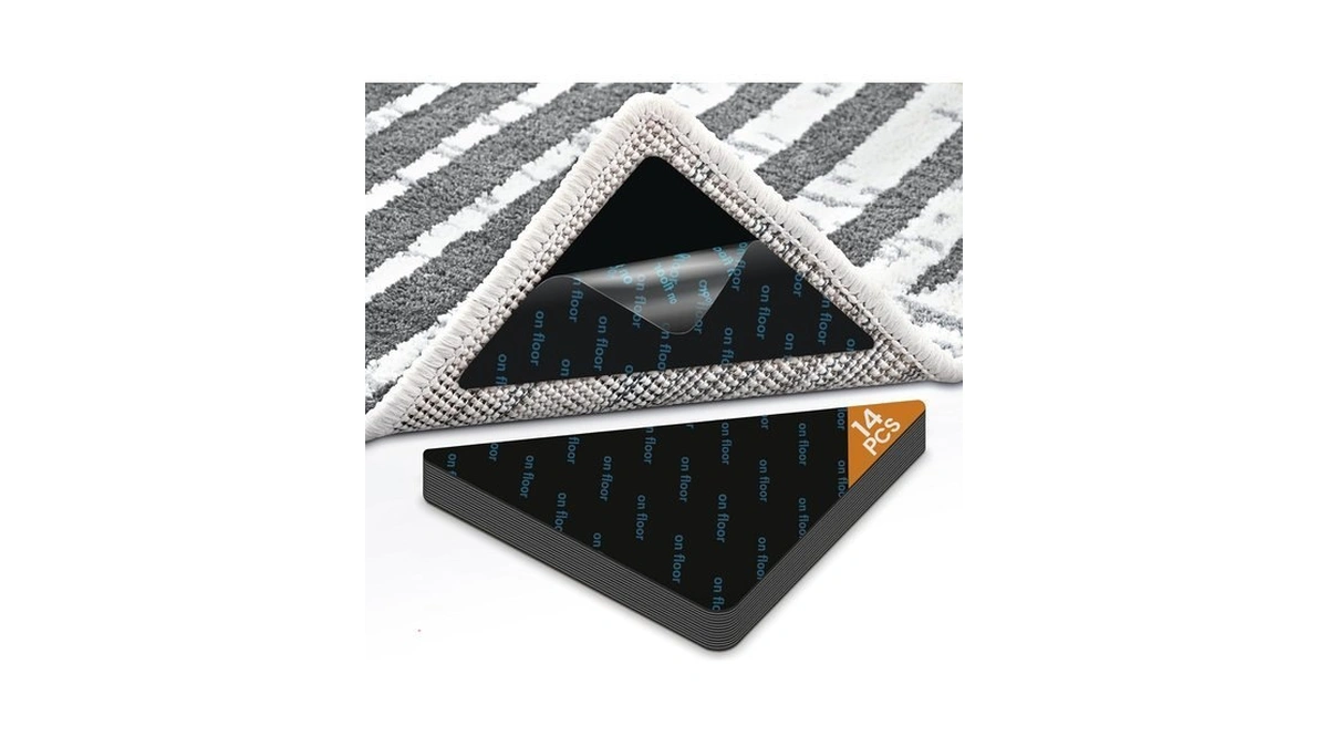 14 Pcs Rug Tape, Non Slip Rug Pad Grippers For