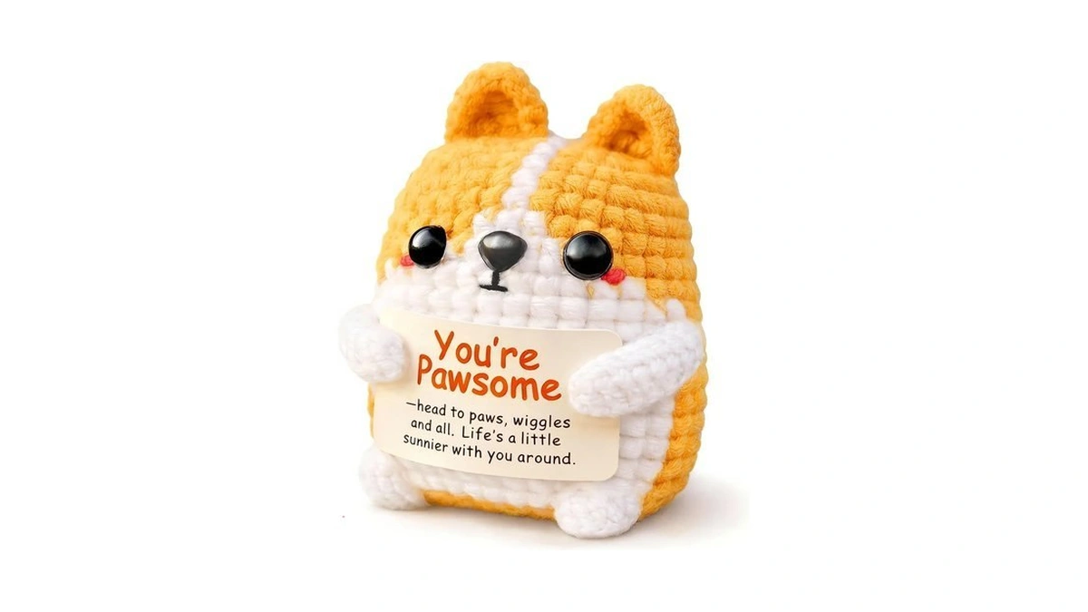 Corgi Gift For Corgi Lover, Cute Positive Animals Crochet Dog