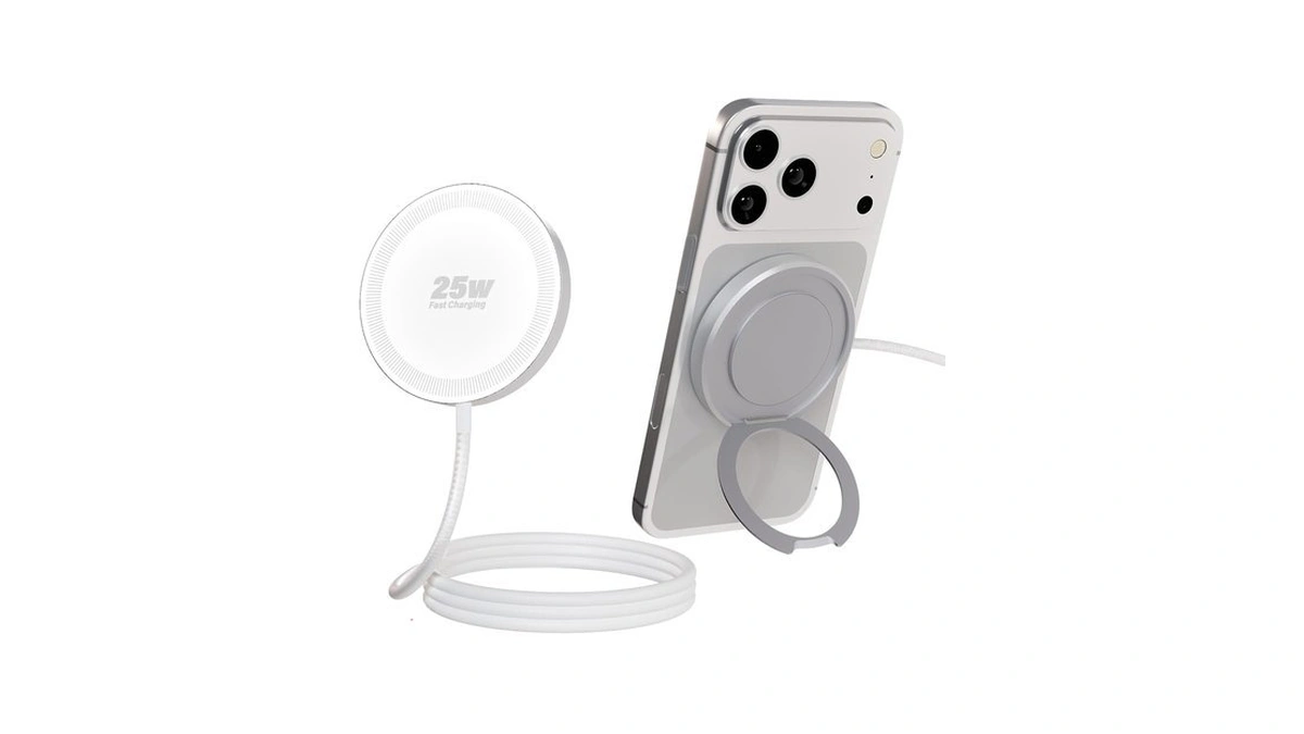 Magnetic Wireless Iphone Charger Fast Phone Charger With Kickstand, 6ft