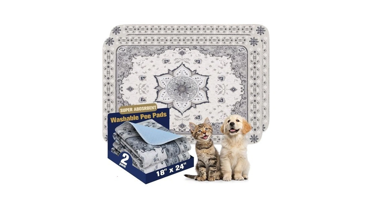 Expawlorer Washable Pee Pads For Dogs - 2 Pack Waterproof