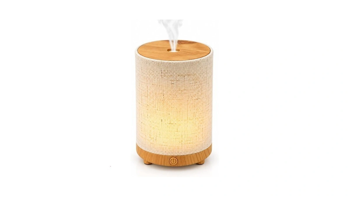 100ml Essential Oil Diffuser With Warm White Light, Continuous &