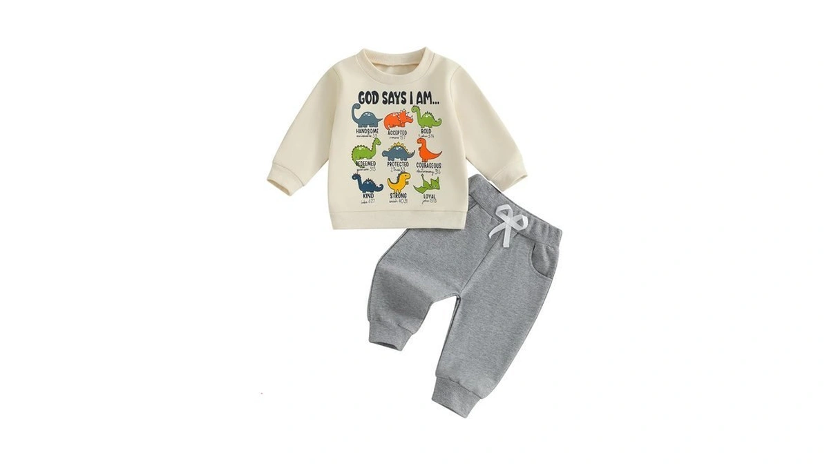 Fernvia Toddler Boy Fall Winter Clothes God Says I Am