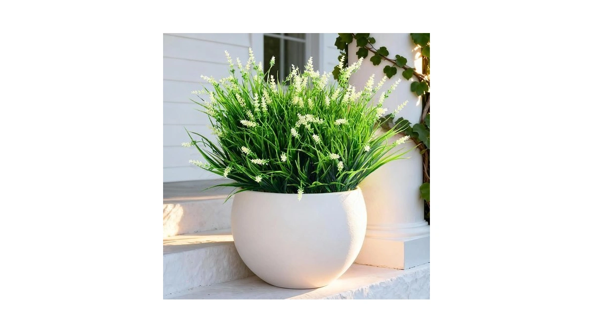 Yarmare 12 Bundles Artificial Lavender Flowers Faux Plants For Outdoor