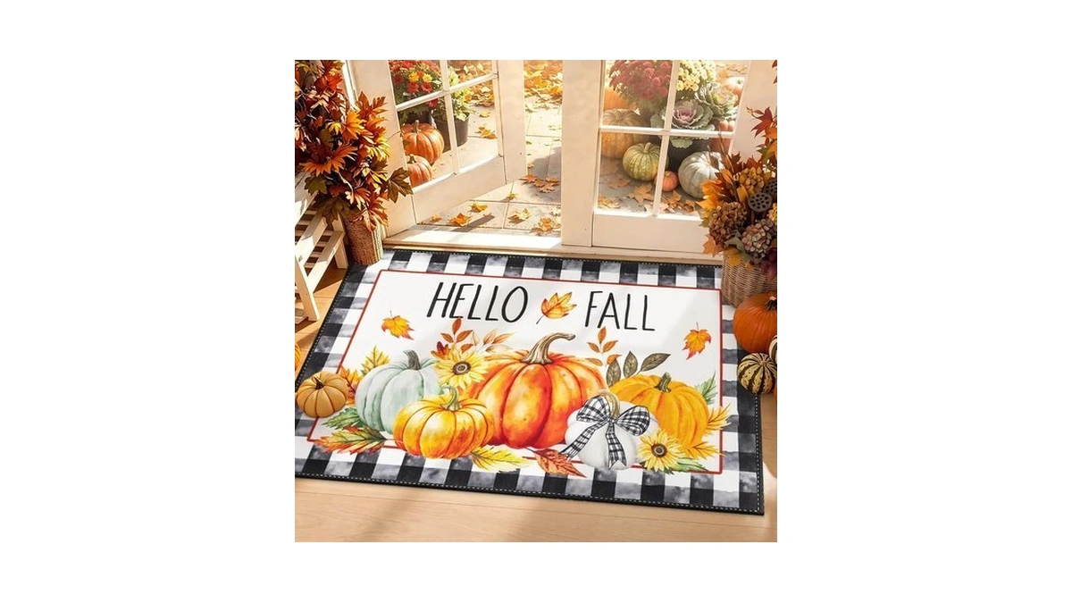 Ileading Fall Door Mat 32"x48", Non Slip Machine Washable Welcome