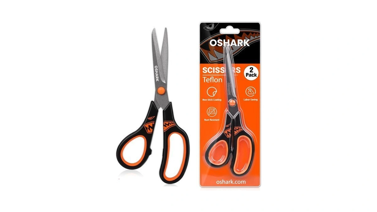 Oshark Craft Scissors 2-pair Non-stick Scissor Heavy Duty Stainless Steel