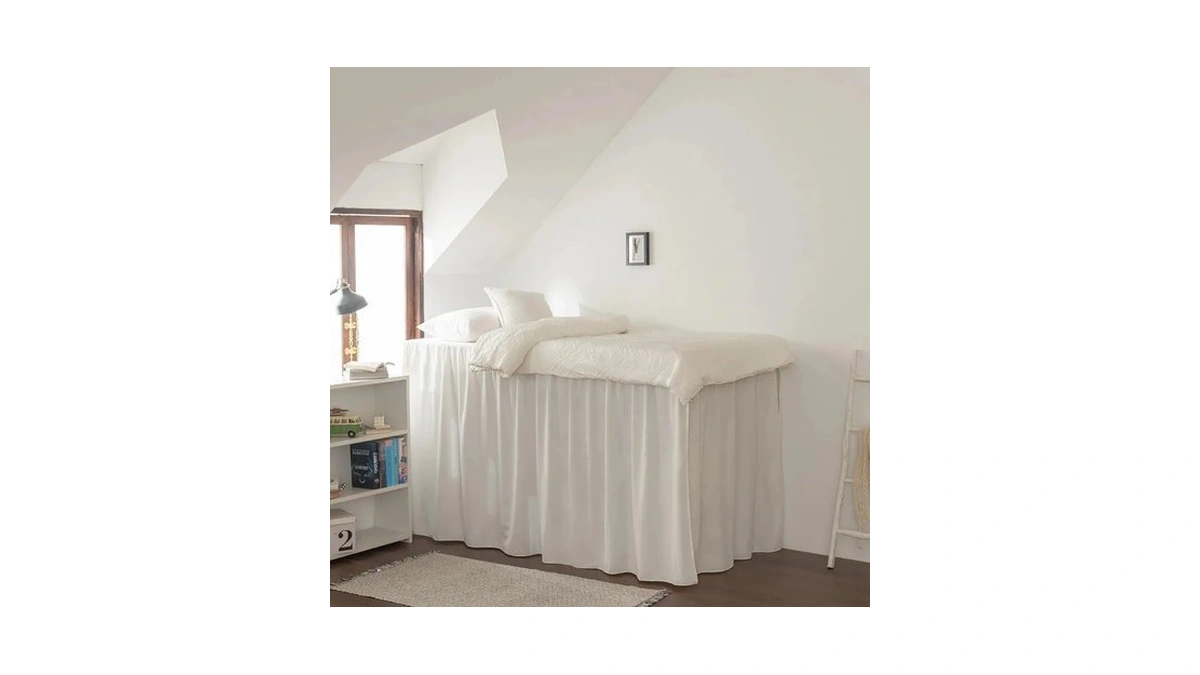 Vtnxun Dorm Bed Skirt Twin Xl 42 Inch Drop Length
