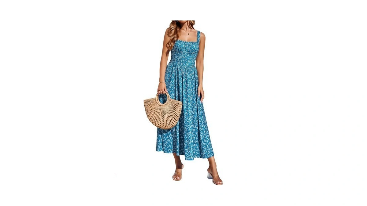 Yathon Summer Sundresses For Women 2026 Casual Lightweight Ruched Scoop