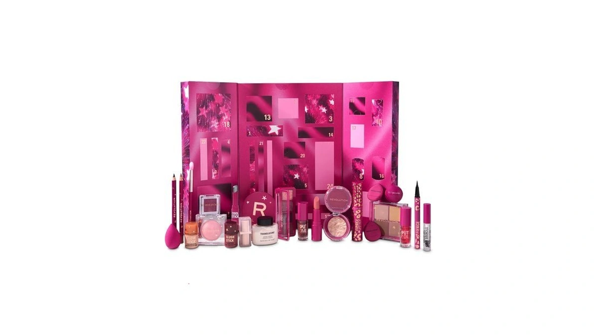 Revolution Makeup 2025 Advent Calendar, 24-piece Beauty Gift Set For