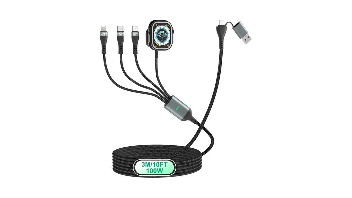 100w 2 Usb C Multi Charging Cable For Apple Watch
