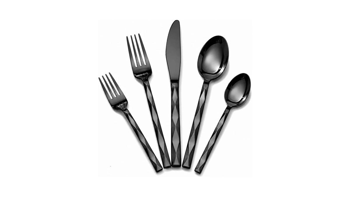 Gpy 40-piece Black Silverware Set, Flatware Set For 8 Modern