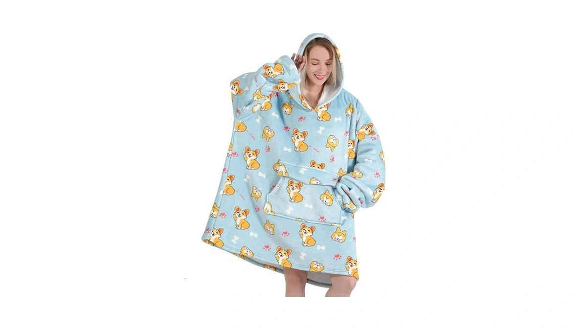 Wearable Blanket Hoodie For Adult,oversized Sherpa Fleece Blanket Hoodie For