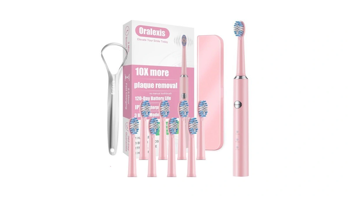 Oralexis Electric Toothbrush For Adults And Kids, With 8 Brush
