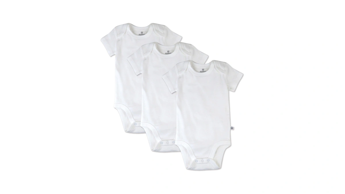 Honestbaby 3-pack Short Sleeve Bodysuits One-piece For Infant Baby Boys,