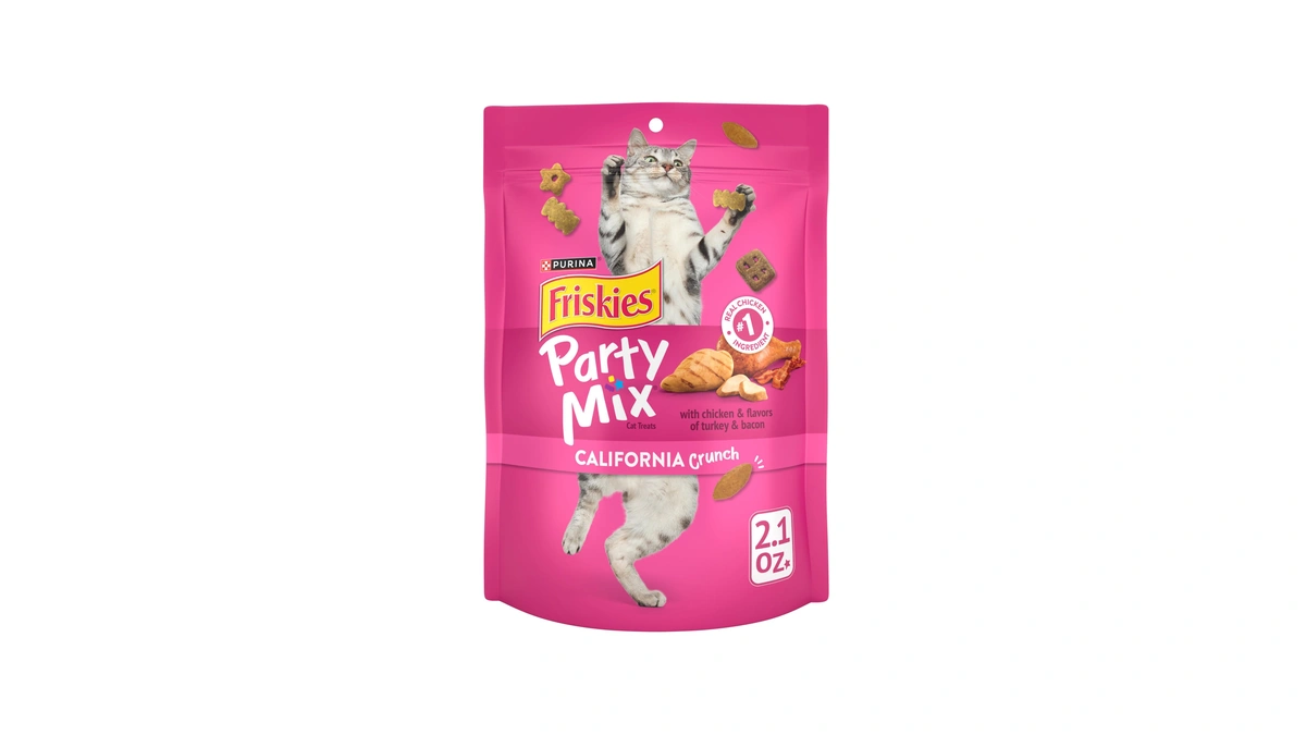 Purina Friskies Party Mix California Crunch Cat Treats, (10) 2.1