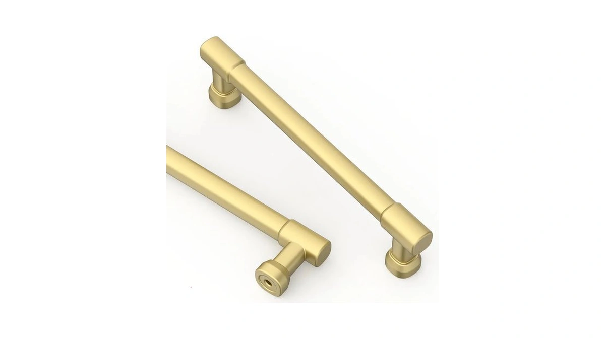 Asidrama 10 Pack 5 Inch(128mm) Brushed Gold Cabinet Pulls Kitchen
