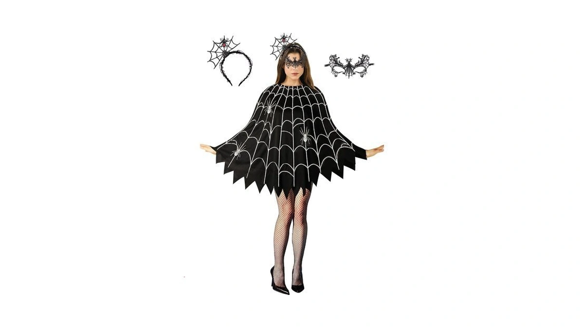 Congru 3 Pcs Spider Web Costume For Women,easy Halloween Costume