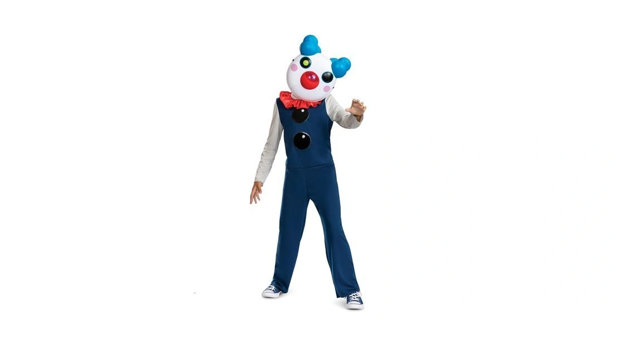 Disguise Clowny Kids Costume, Official Piggy Halloween Costume With Mask,