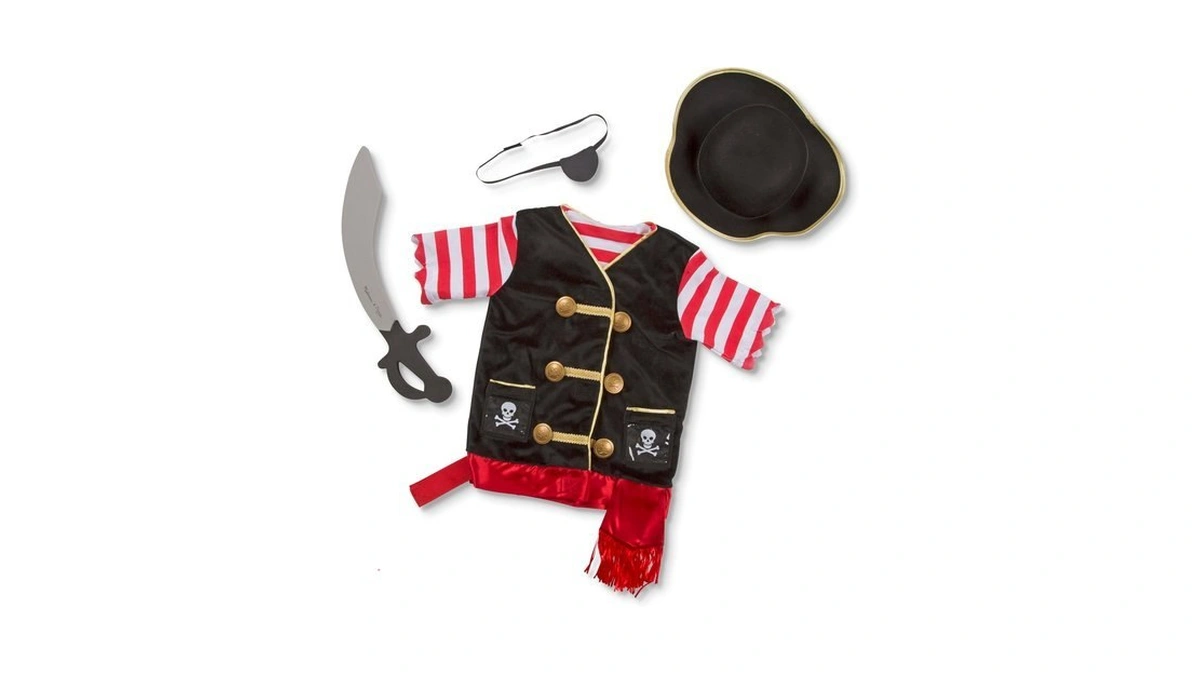 Melissa & Doug Pirate Role Play Costume Dress-up Set With
