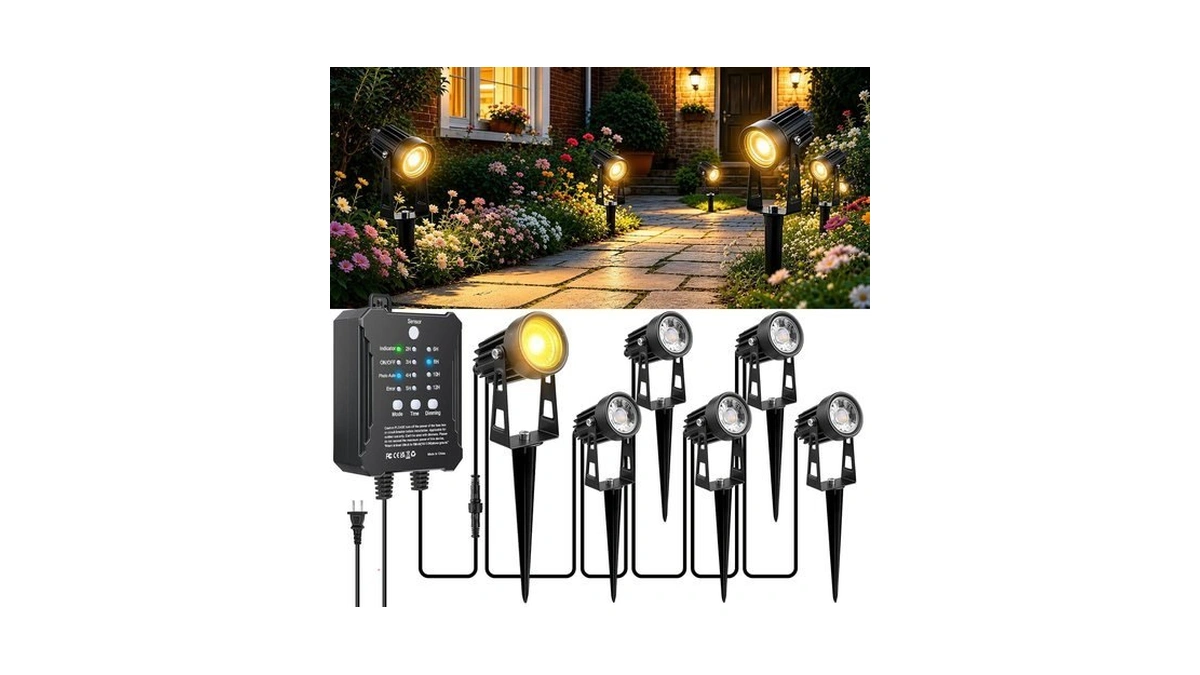 All-in-one Low Voltage Landscape Lighting Kit, 6-pack Led Landscape Lights