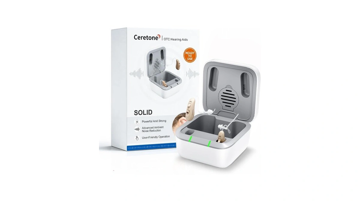 Ceretone Solid Otc Hearing Aids For Seniors, Rechargeable Bte Hearing