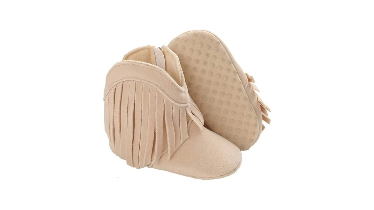 Willfun Baby Girls Boots With Tassels Infants Soft Sole Shoes