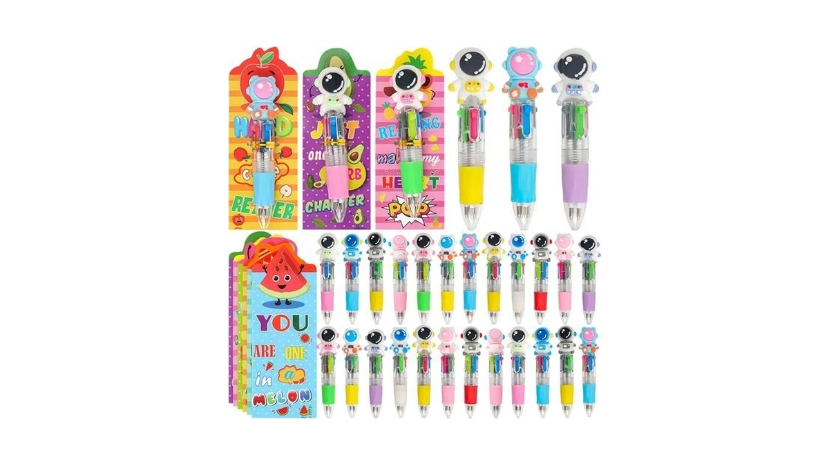 24 Multicolor Pens For Birthday Goodie Bags Party Favors Classroom