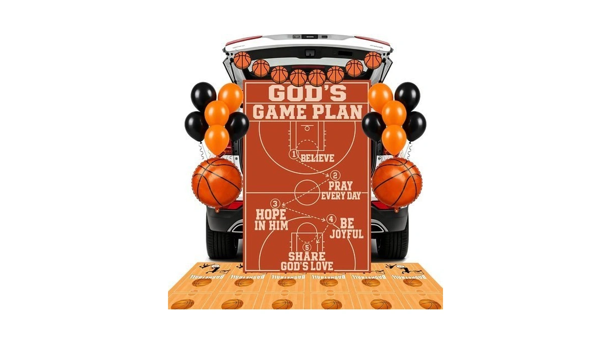Giappyft Religious Trunk Or Treat Car Decorations Kit, Christian Basketball