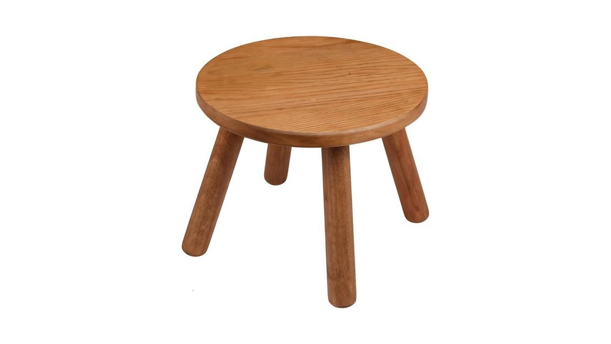 Lhmooquan Round Wooden Step Stool,plant Stool,plant Stand,walnut,9.3" H