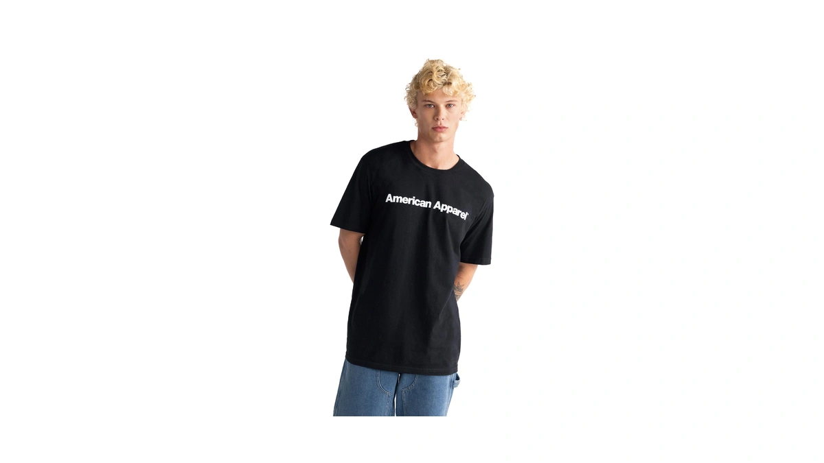 American Apparel Unisex Fine Jersey T-shirt, Style G2001, Multipack, Black