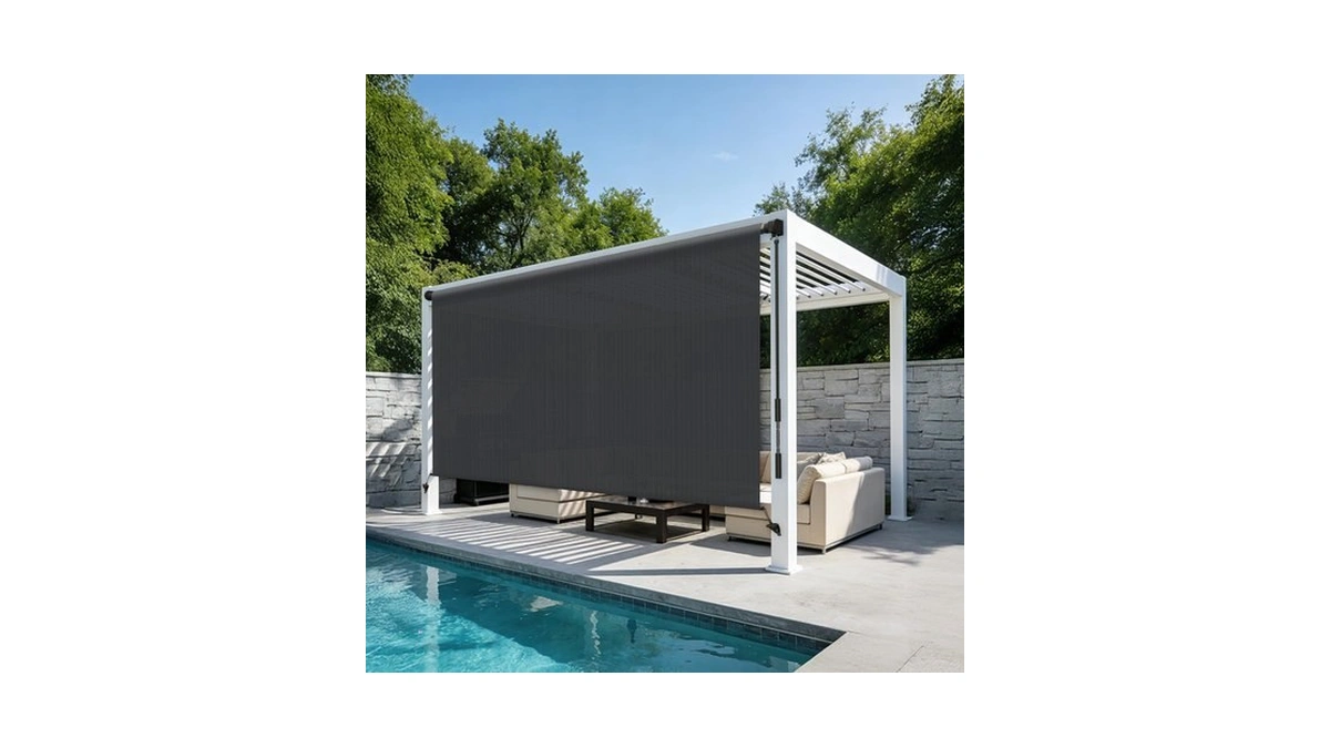 Heng Feng Outdoor Roller Shade 6' W X 6' H