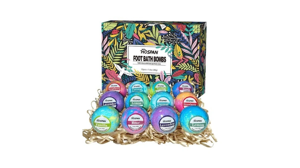 Foot Bath Bombs, 12 Pack Essential Oil Foot Soak For