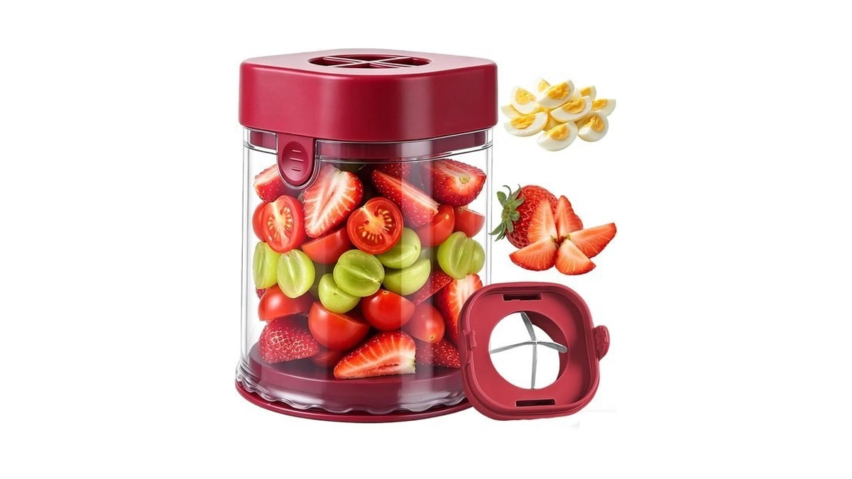 Novano Fruit Slicer Cup, Red