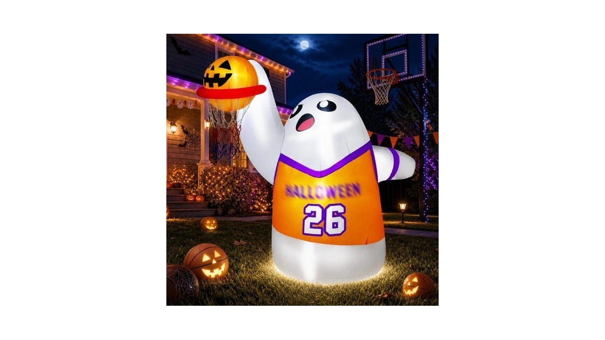 Fotako 5ft Halloween Inflatable Decoration Outdoor Blow Up Slam Dunk