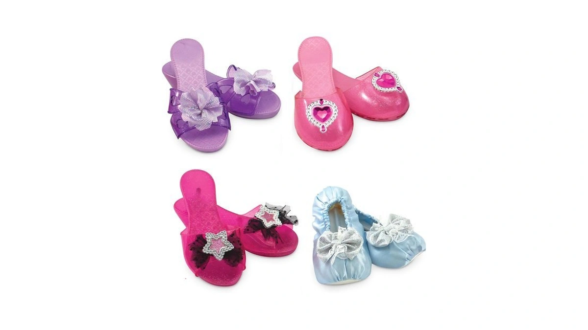Melissa & Doug Step In Style 4-pair Dress-up Shoes Play