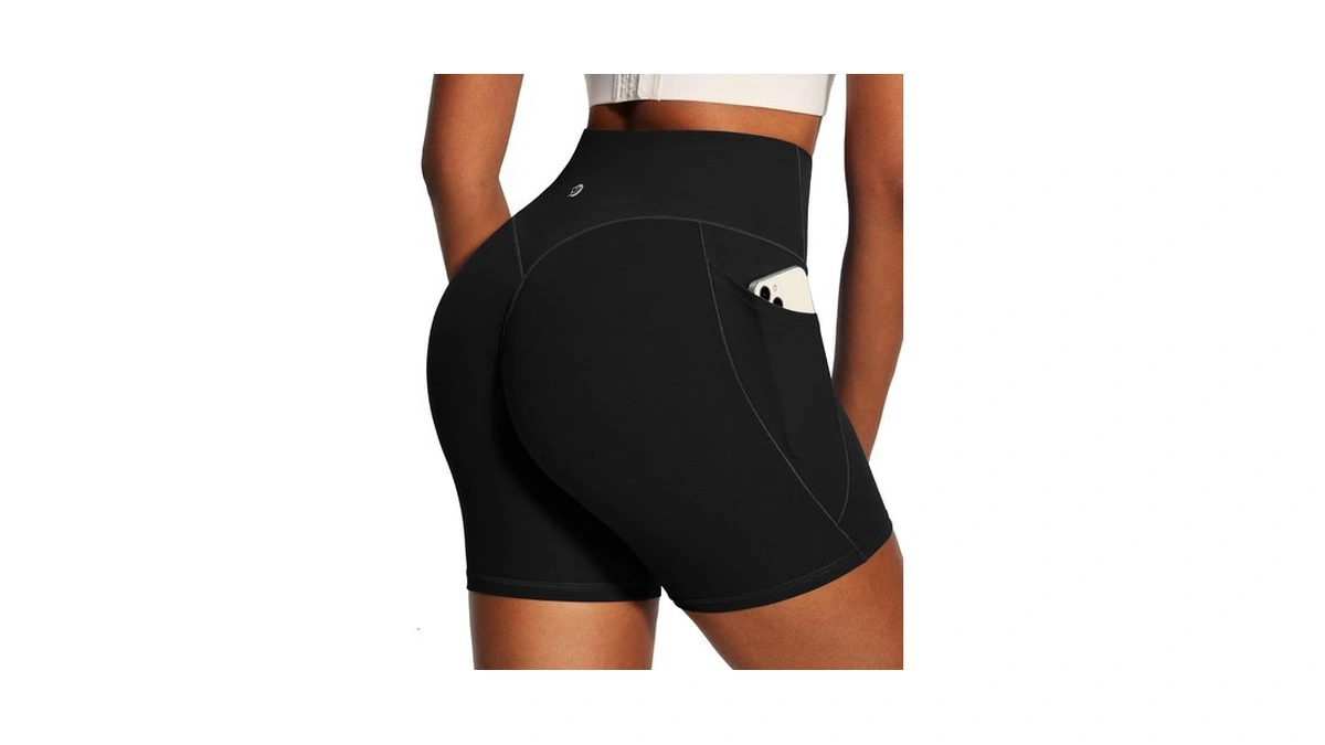 Butt Lifting 6'' Biker Shorts Women With Pockets Tummy Control