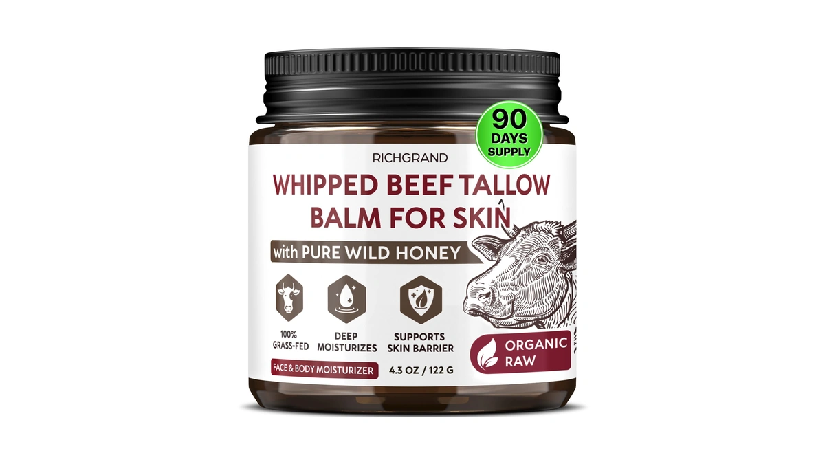 Richgrand Beef Tallow For Skin - Whipped Tallow And Honey