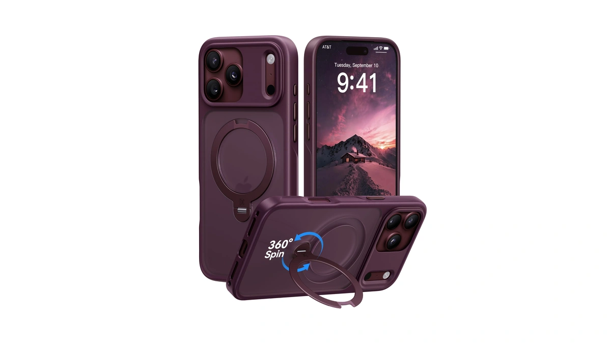 Casekoo Burgundy For Iphone 18 Pro Max Case With 360
