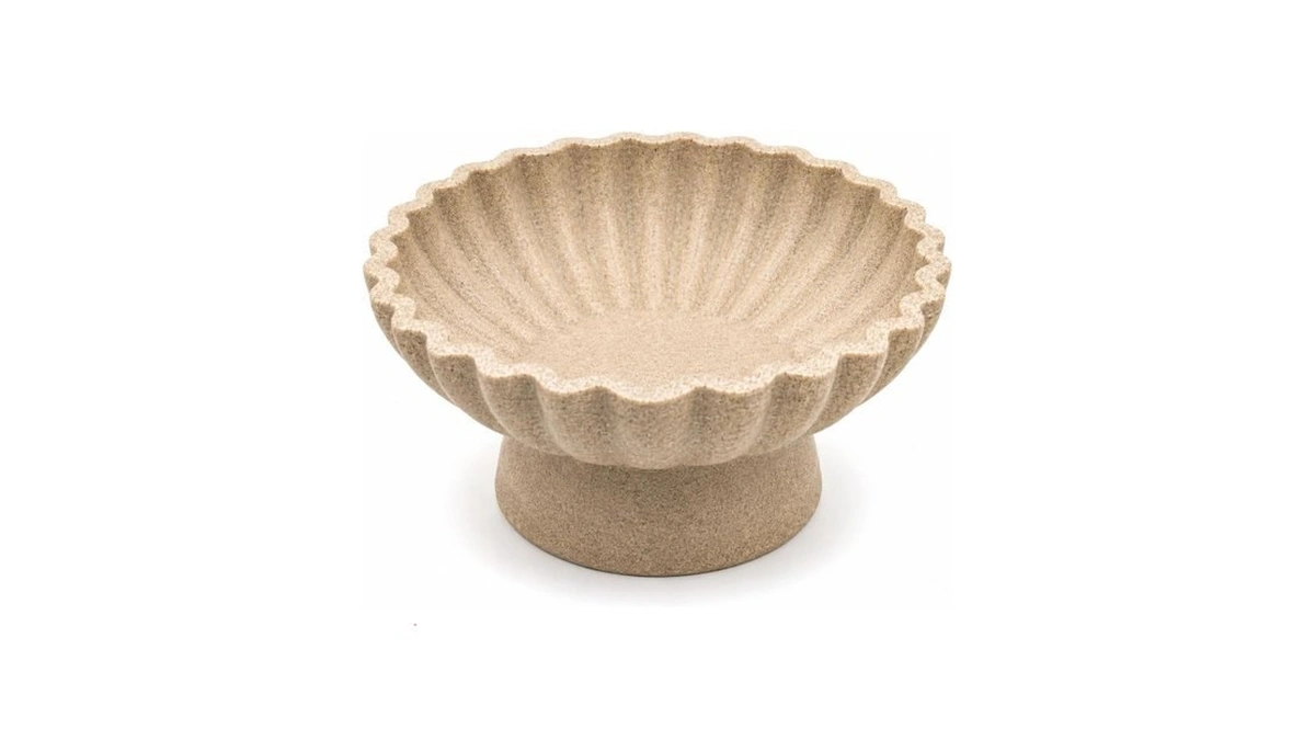 Zhao Xiang Large Decorative Bowl, Scalloped Rim And Pedestal Base,