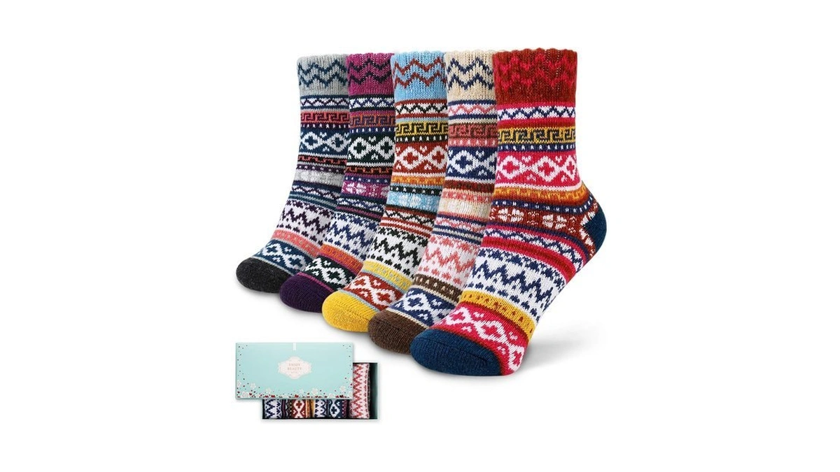 Iceivy Socks Women, Soft Knit Wool Winter Thick Warm Cabin