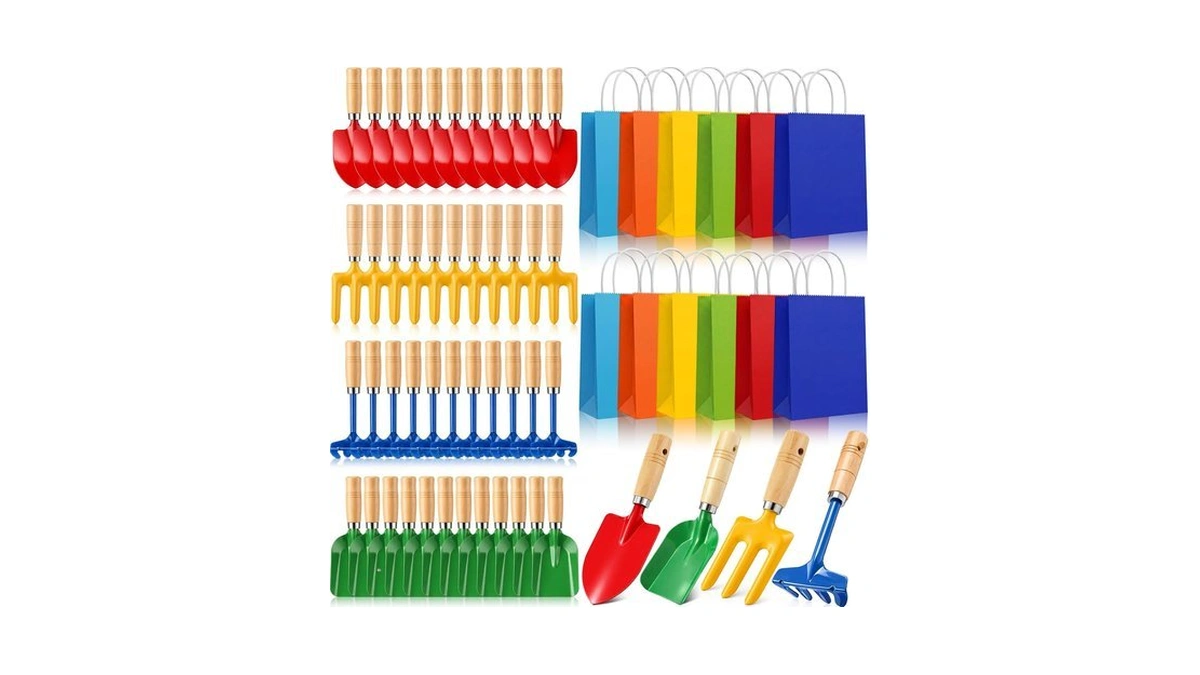 Motionchic 60 Pcs Kids Beach Sand Toy Gardening Tools Bulk