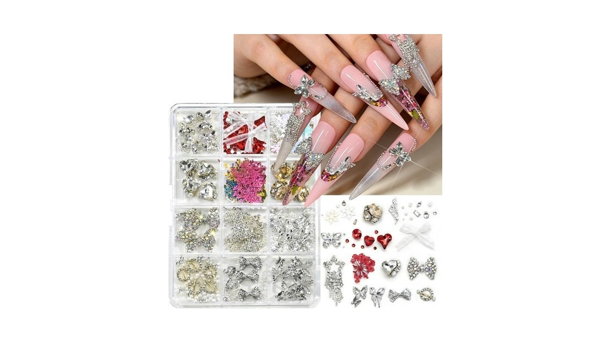 3d Nail Charms And Gems Cute Rhinestones Y2k Jewels Nails
