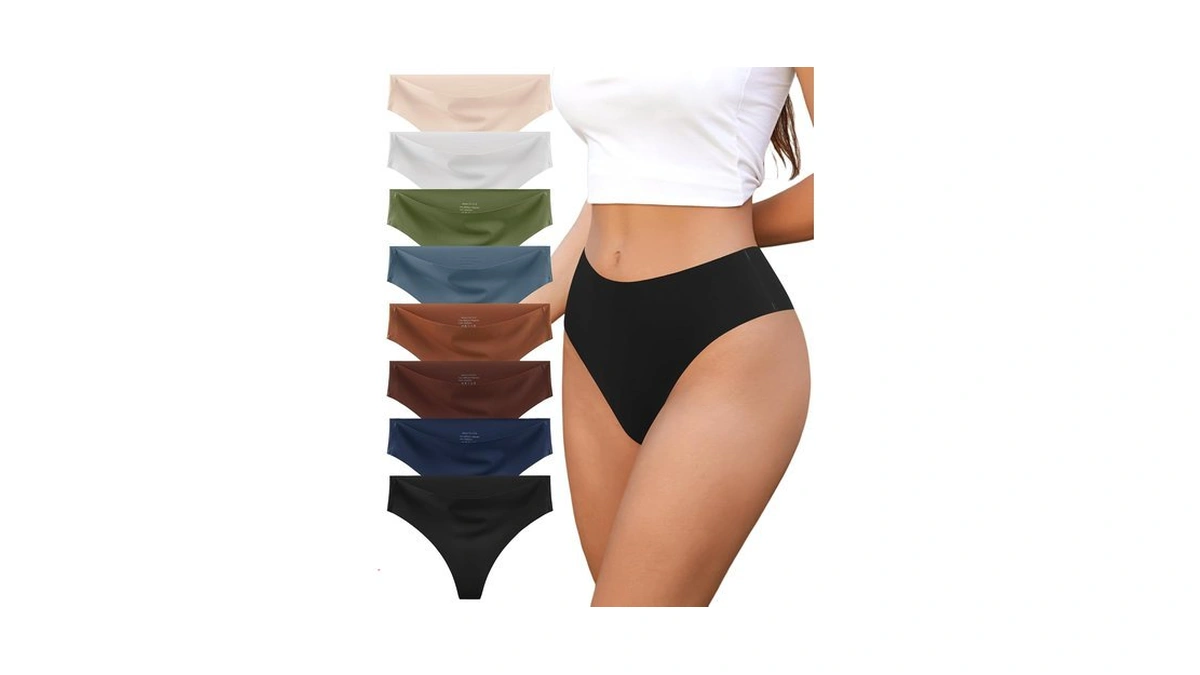 J-pone High Waisted Thongs For Women Seamless Panties No Show