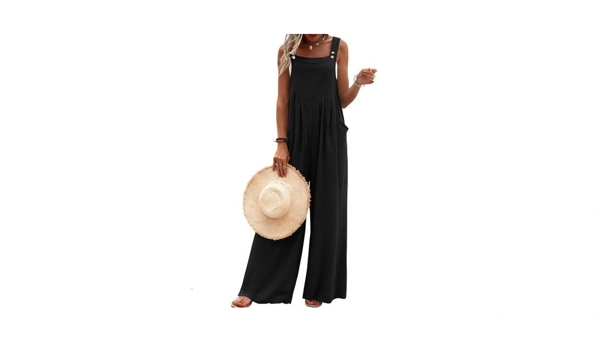 Ekouaer Women's Overalls Boho Summer Jumpsuits Cute Casual Outfits Rompers