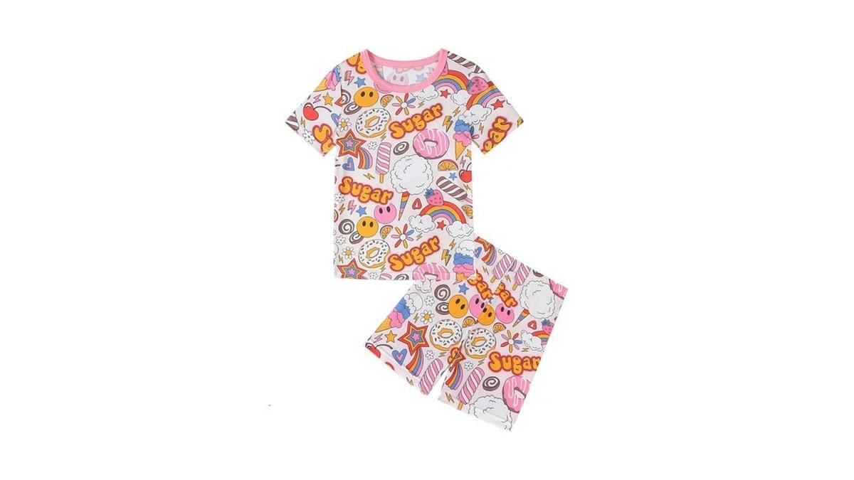 Joonberry Toddler Kids Soft Bamboo Viscose Short Sleeve Top And