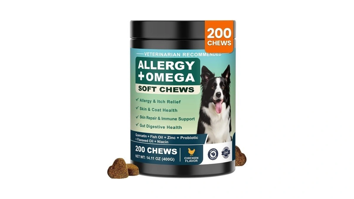 Yytkmy Dog Allergy Chews Omega 3 Is Human,itch Relief Multivitamin