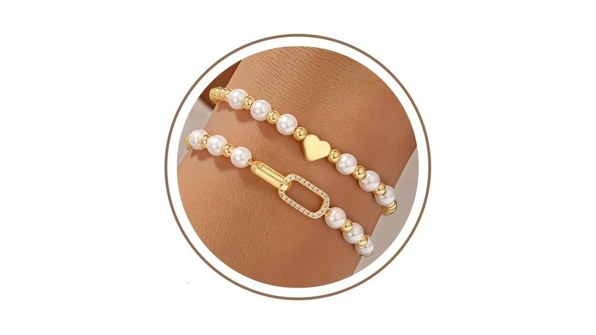 Turandoss Dainty Interlocking Bracelets For Women