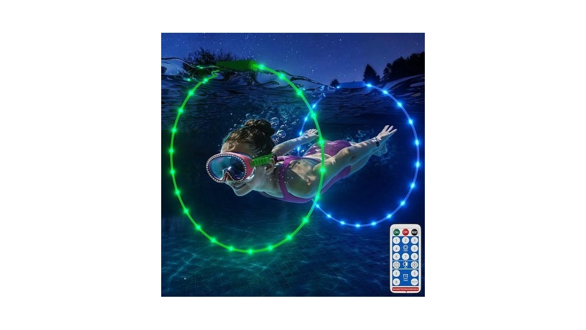 Solar Pool Diving Rings With Light For Kids 4-12 Dive