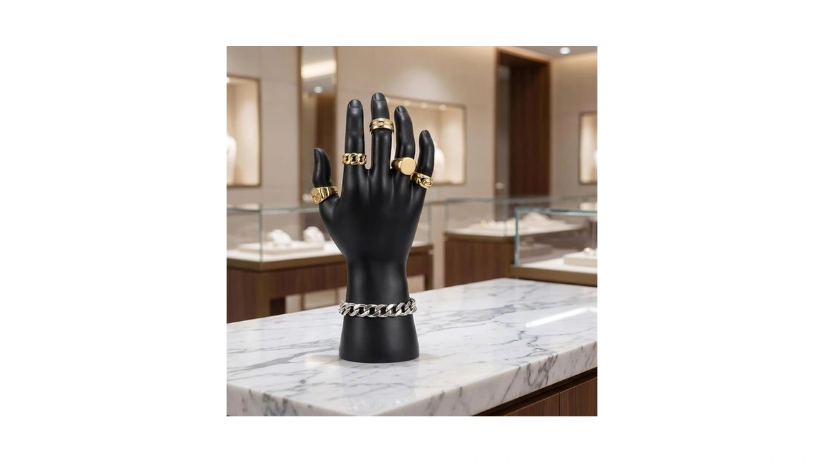 Dzrige Mannequin Hand Jewelry Holder - Black Hand Ring Holder