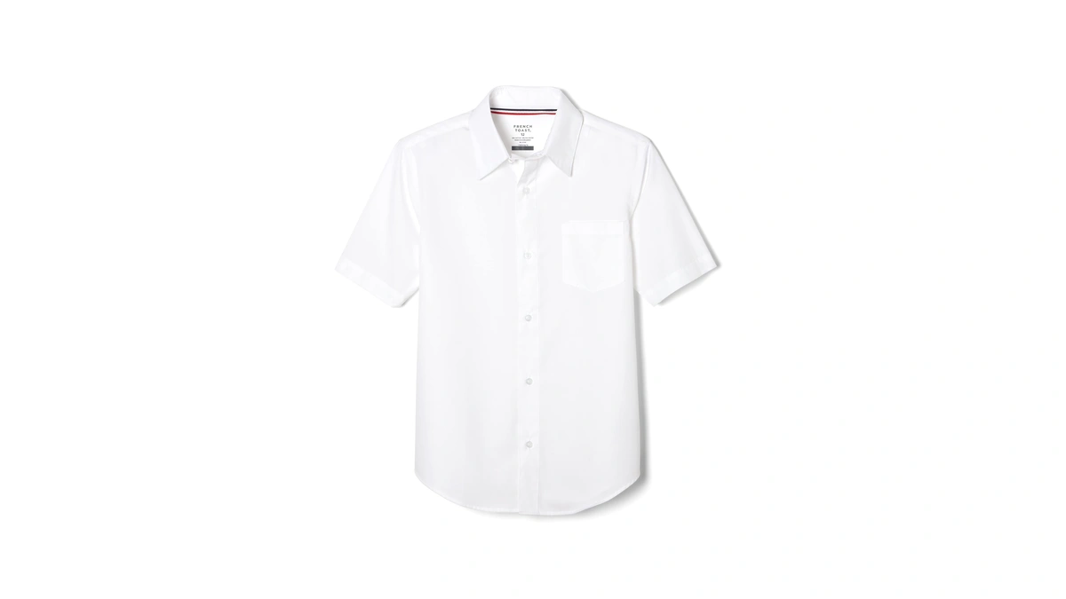 French Toast Boys' Short Sleeve Classic Poplin Dress Shirt (kids