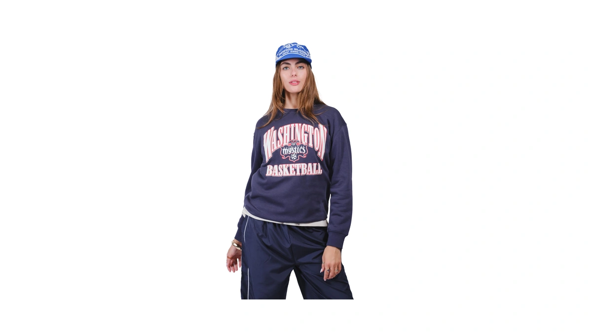 Ultra Game Wnba Official Womens Super Soft Oversized Crew Sweatshirt,